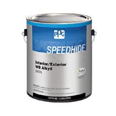 (6-1430) Speedhide&reg; Interior/Exterior WB Alkyd Satin with Deeptone Base - 1 Gallon Can