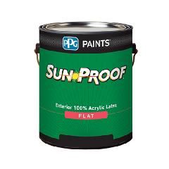 (72-150) Sun-Proof&reg; Exterior House and Trim Flat Latex 100% Acrylic with Midtone Base - 1 Gallon Can