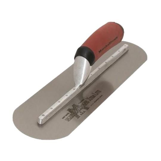 14" x 4" Fully Rounded Finishing Trowel with Curved DuraSoft&reg; Handle