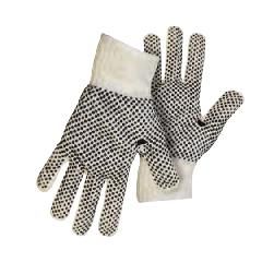 Reversible String Knit Gloves with PVC Dots on Both Sides - Size Large