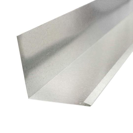 4" x 4" x 1/2" Galvanized Turnback Flashing - Standard Gauge