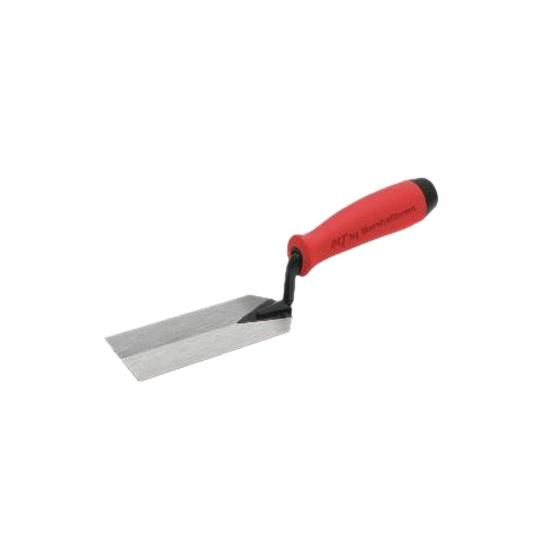 5" x 2" Stainless Steel Margin Trowel with Red Soft Grip Handle