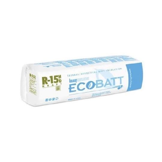 (B45EVX) 3-1/2" x 15" x 93" R-15 High Density EcoBatt Kraft Faced Batt Insulation 