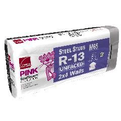 3-1/2" x 24" x 96" R-13 M65 EcoTouch&reg; PINK&reg; Fiberglas&trade; Unfaced Batt Insulation with PureFiber&reg; Technology - 192 Sq. Ft. Bag