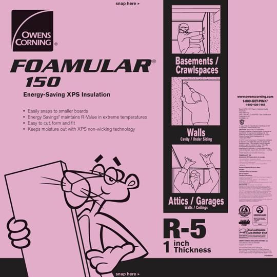 3" x 4' x 8' FOAMULAR&reg; 150 Scored Square Edge (SSE) Extruded Polystyrene (XPS) Rigid Foam Insulation