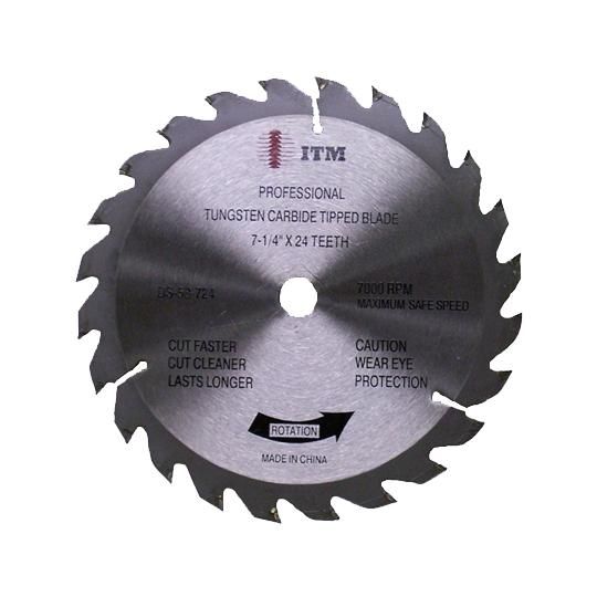 7-1/4" 24 Tooth Carbide Saw Blade