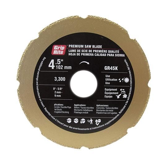 4-1/2" Steel-Cutting K Diamond Blade