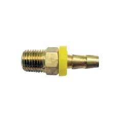 1/4" x 3/8" 2-Piece Brass Male Thread Push-Lock Hose End