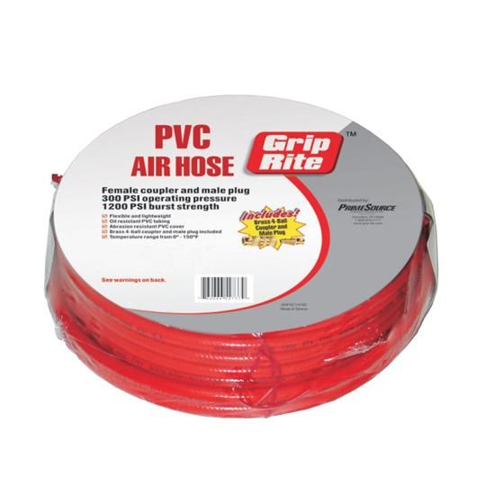 1/4" x 50' PVC Air Hose with Coupler