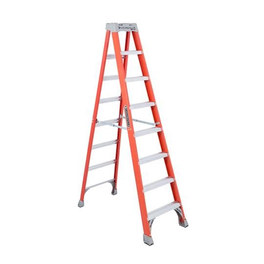 8' Standard Fiberglass Step Ladder - 300 Lb. Load Capacity