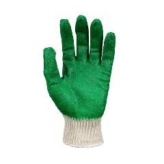 Large 10 Gauge Natural Cotton/Poly Gloves with Latex Coated Palm & Fingertips