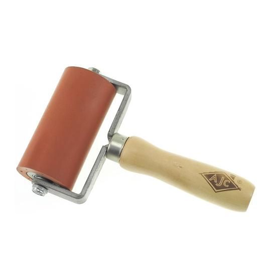 4" Rubber Seam Roller with Wood Handle