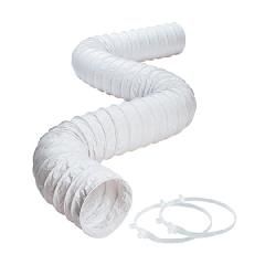 Deflecto 4" x 8' Vinyl Duct Hose with 2 Clamps