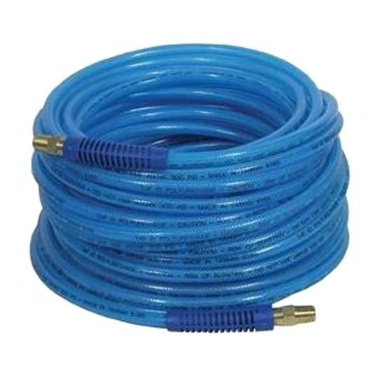 1/4" x 100' Polyurethane Air Hose - Swivel Fittings, HD Bend Restrictors