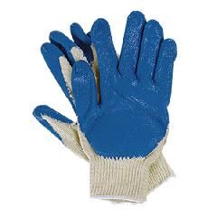 Double Latex Dipped Men's Knit Cotton Gloves - One Size