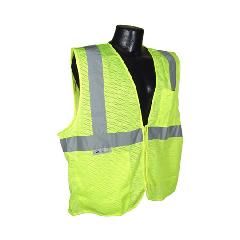 Large Hi-Viz Mesh Economy Type R Class 2 Safety Vest with Zipper