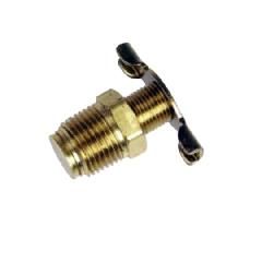 1/4" Brass Drain Cock Wing Nut, Male NPT Thread