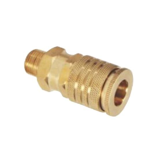 1/4" I/M Series Industrial Brass Coupler, 1/4" Male NPT - Pack of 4