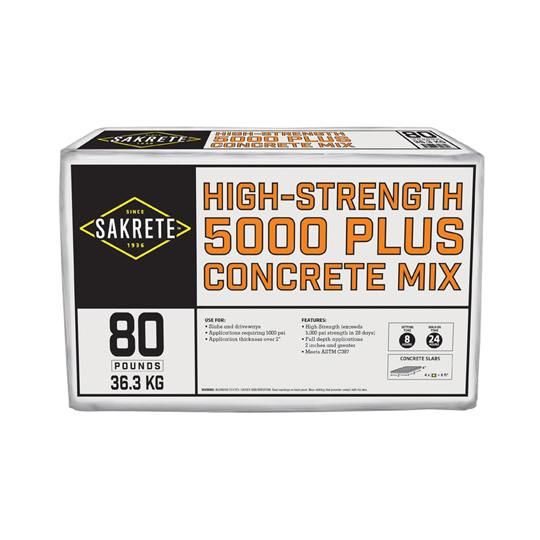 5000 Plus Concrete Mix - 80 Lb. Bag