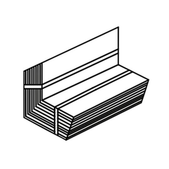 8" x 8" Steel Step Flashing Shingles with Crimp