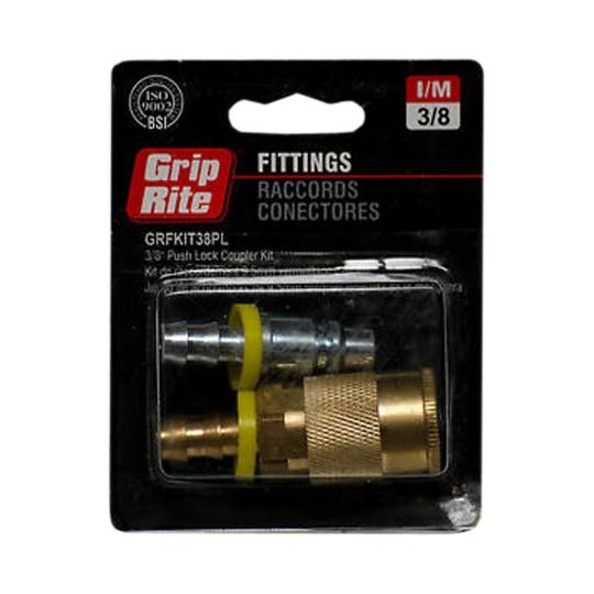 1/4" I/M Series Brass Push Lock & Coupler Kit