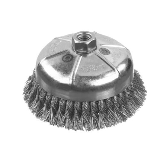 4" x 5/8" Carbon Knot Wire Cup Brush