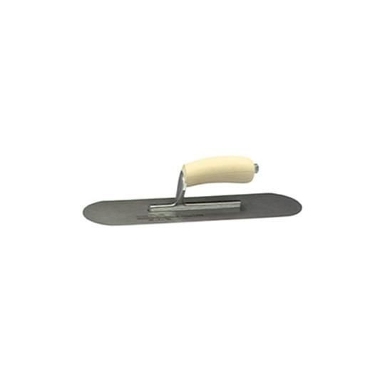 10" x 3" Pool Trowel with Curved Wooden Handle