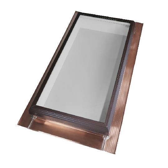 Thermo-Lit Fixed Pan-Flashed Skylight with Copper Cladding & Tempered Low-E2 Glass