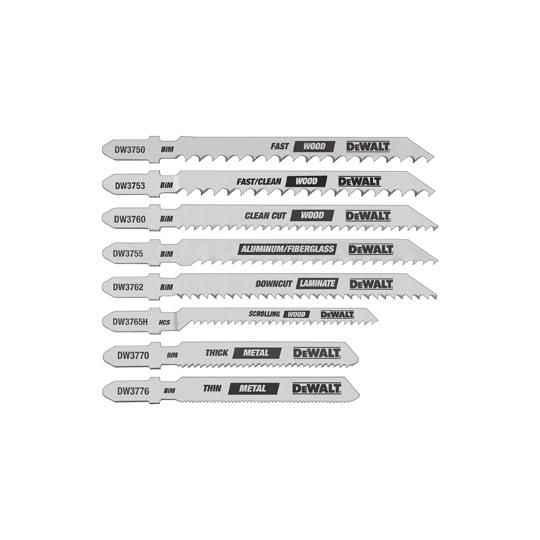 8-Piece T-Shank Jig Saw Blade Set