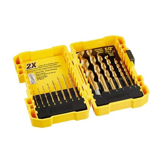 14-Piece Titanium Speed Tip Drill Bit Set