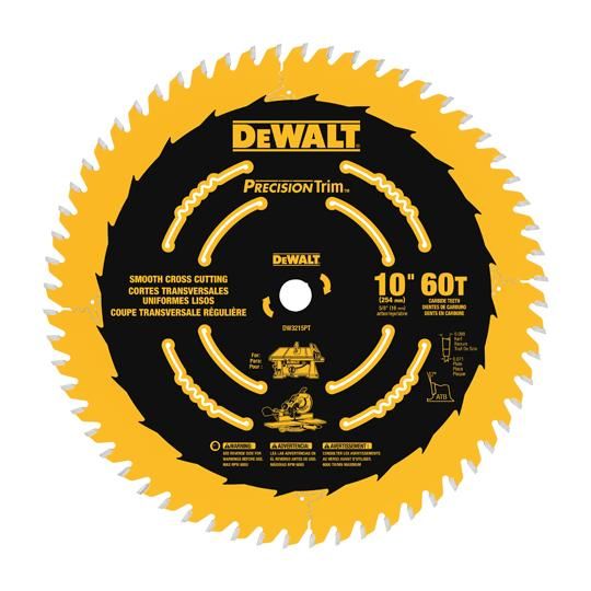 10" 60T Smooth Crosscutting Thin Kerf Saw Blade