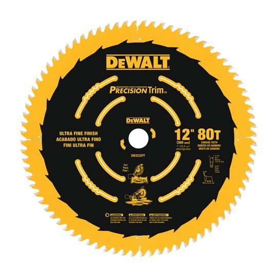 12" 80T Fine Crosscutting Saw Blade