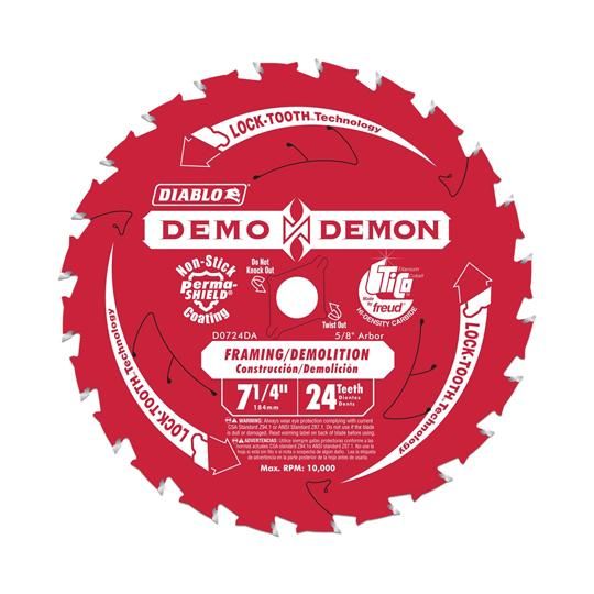 7-1/4" x 24-Tooth Demo Demon Circular Saw Blade