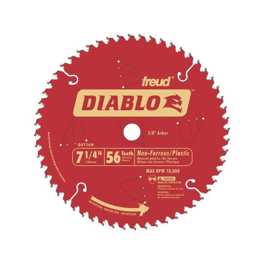 7-1/4" x 56-Tooth Non-Ferrous Metals & Plastics Saw Blade