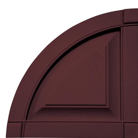 Quarter Round Arch Raised Panel Shutter Top (Pair)