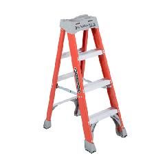 4' Fiberglass Step Ladder - 300 Pound Load Capacity