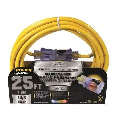 14/3 25' Lighted Extension Cord