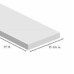 15-1/4" x 97" Redishelf MDF Kaiwahine Square Nose