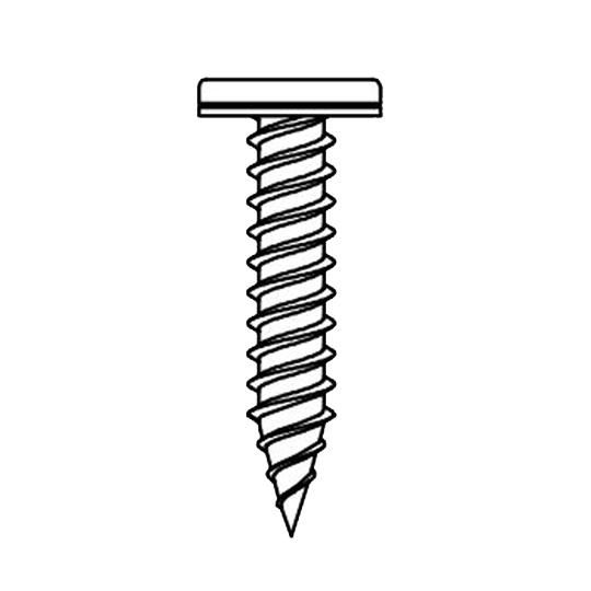 #12 x 1" Galvanized Wood Screws with Nylon Washers - Box of 100