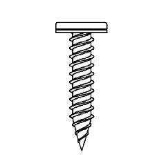 #12 x 1" Galvanized Wood Screws with Nylon Washers - Box of 100