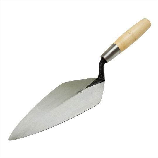 11" Narrow London Brick Trowel with 6" Wood Handle