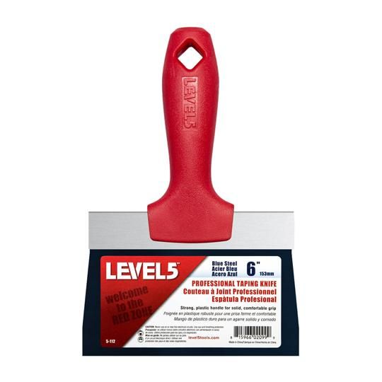 6" Level 5 Soft Handle BS Taping Knife with Plastic Handle