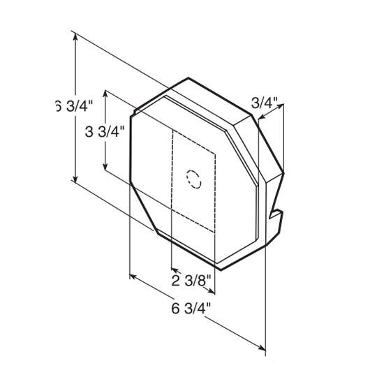 E-Z Block&trade; Octagon Surface Mount for Double 4" or Double 5" Vinyl Siding