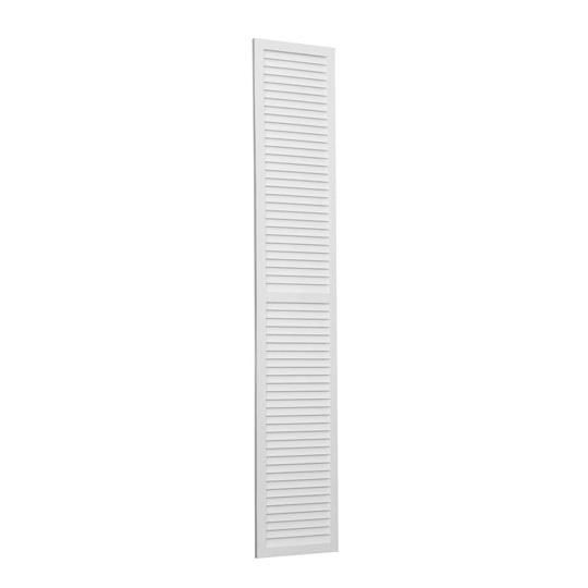 16" x 60" Louvered Shutters with Center Rail - Pair