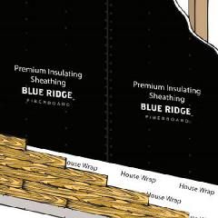 1/2" x 4' x 9' Premium Insulation Sheathing with 6 Side Coating