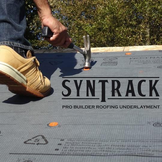 SynTrack Pro Builder Synthetic Roofing Underlayment with Fiber Grip Walking Surface