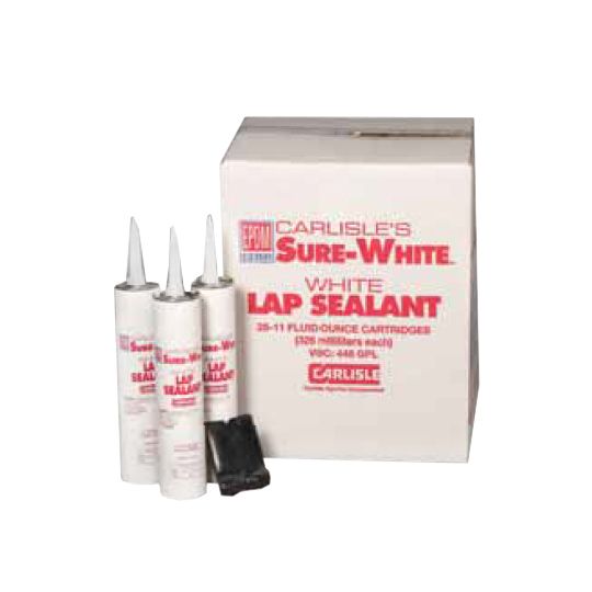 Carlisle SynTec Sure-White&reg; EPDM Lap Sealant 10 Oz. Tube White