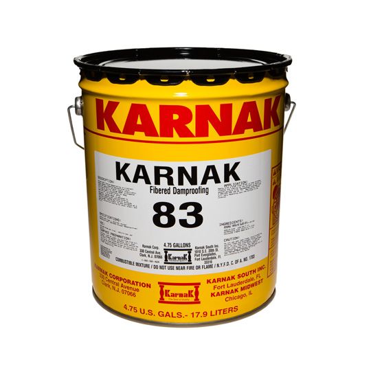 Karnak #83AF Fibered Dampproofing Brush Grade - 5 Gallon Pail Black