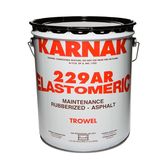 Karnak #229AR Elastomeric Trowel Grade - 5 Gallon Pail Black