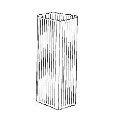 Berger Building Products .024" x 3" x 4" x 10' Square Corrugated Painted...